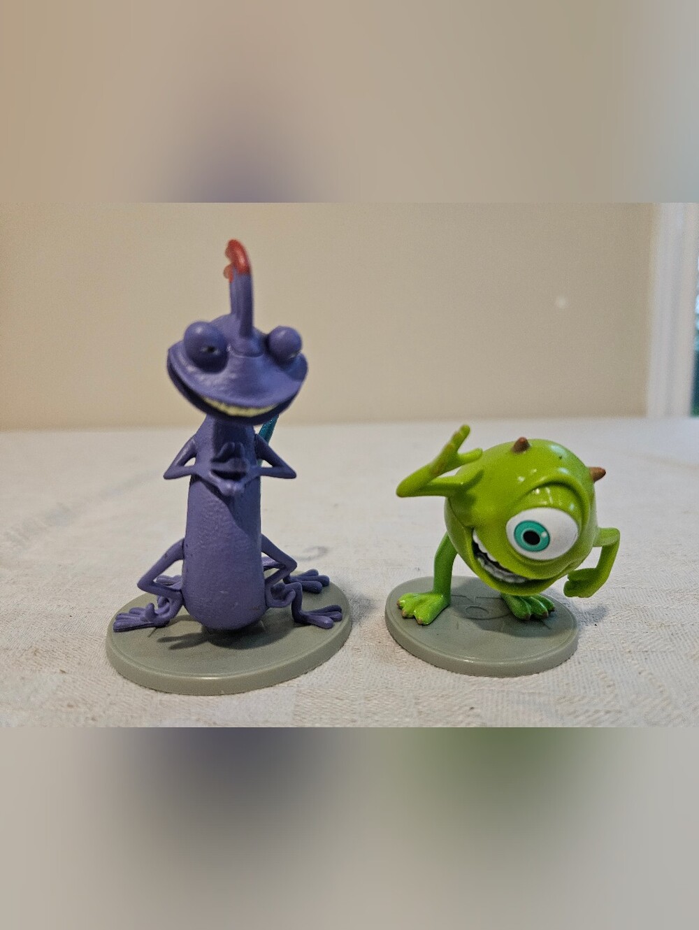 Disney Monsters Inc 4” Randall PVC Figurine Toy And Mike Wazowski